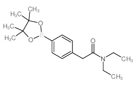4-(二乙基氨基羰基)甲基苯硼酸频那醇酯结构式
