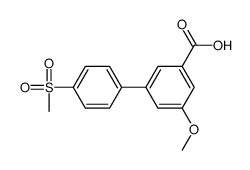3-methoxy-5-(4-methylsulfonylphenyl)benzoic acid Structure
