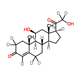 皮质酮-d8(主要)结构式