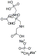 草甘膦-(膦酰甲基-14C)结构式