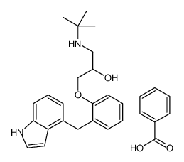benzoic acid,1-(tert-butylamino)-3-[2-(1H-indol-4-ylmethyl)phenoxy]propan-2-ol结构式