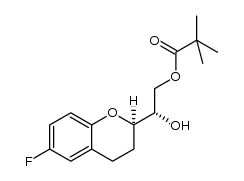 (2S)-2-(6-fluoro-3,4-dihydro-2H-chromen-2-yl)-2-hydroxyethyl-2,2-dimethylpropanoate Structure