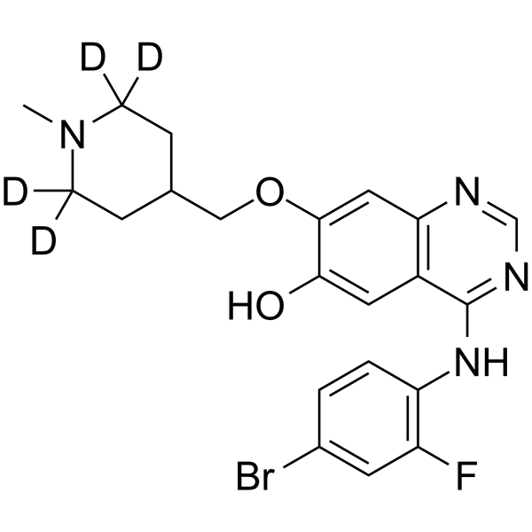 O-Demethyl Vandetanib-d4 Structure