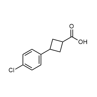 3-(4-氯苯基)环丁烷-1-羧酸结构式