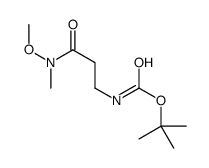 2-(n-甲氧基-n-甲基氨基甲酰)乙基氨基甲酸叔丁酯结构式