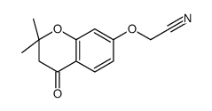 2-[(3,4-二氢-2,2-二甲基-4-氧代-2H-1-苯并吡喃-7-基)氧基]乙腈结构式