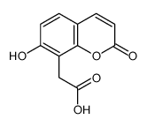 2-(7-hydroxy-2-oxochromen-8-yl)acetic acid结构式