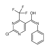 2-chloro-N-phenyl-4-(trifluoromethyl)pyrimidine-5-carboxamide Structure