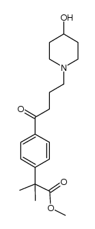 methyl 2-(4-(4-(4-hydroxypiperidin-1-yl)butanoyl)phenyl)-2-methylpropanoate结构式