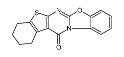 9,10,11,12-Tetrahydro-12H-benzothieno(2',3':4,5)pyrimido(2,1-b)benzoxazol-12-one Structure