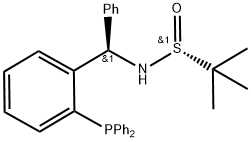 [S(R)]-N-[(R)-[2-(二苯基膦基)苯基]苯基甲基]-2-甲基-2-丙烷亚磺酰胺结构式