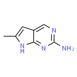 6-甲基-7H-吡咯并[2,3-d]嘧啶-2-胺结构式
