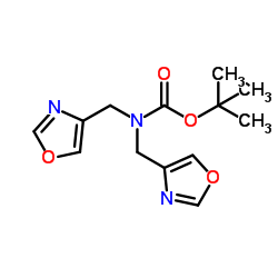 双(噁唑-4-基甲基)氨基甲酸叔丁酯结构式
