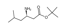 tert-Butyl (3R)-3-Amino-5-methylhexanoate Structure