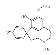 Spiro[2,5-cyclohexadiene-1,7'(1'H)-cyclopent[ij]isoquinolin]-4-one,2',3',8',8'a-tetrahydro-6'-hydroxy-5'-methoxy-1'-methyl- Structure