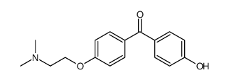 [4-[2-(二甲基氨基)乙氧基]苯基](4-羟基苯基)甲酮结构式