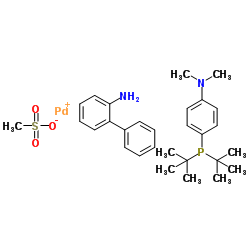 Methanesulfonato{[4-(N,N-dimethylamino)phenyl]di-t-butylphosphino}(2'-amino-1,1'-biphenyl-2-yl)palladium(II), min. 98 [Amphos Palladacycle Gen. 3] structure