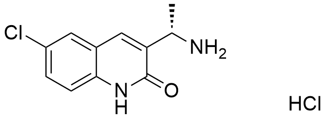 (S)-3-(1-aminoethyl)-6-chloroquinolin-2(1H)-one Structure