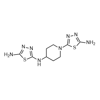 N2-(1-(5-氨基-1,3,4-噻二唑-2-基)哌啶-4-基)-1,3,4-噻二唑-2,5-二胺结构式