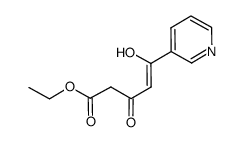 5-hydroxy-3-oxo-5-pyridin-3-yl-pent-4-enoic acid ethyl ester Structure