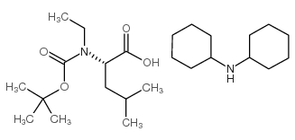 Dicyclohexylamine (S)-2-((tert-butoxycarbonyl)(ethyl)amino)-4-methylpentanoate Structure