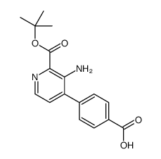 4-(2-Boc-氨基-4-吡啶)-苯甲酸结构式