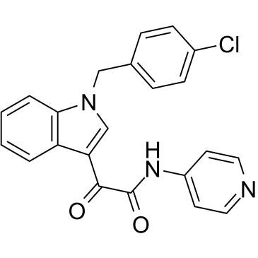 2-(1-(4-氯苄基)-1H-吲哚-3-基)-2-氧代-N-(吡啶-4-基)乙酰胺结构式
