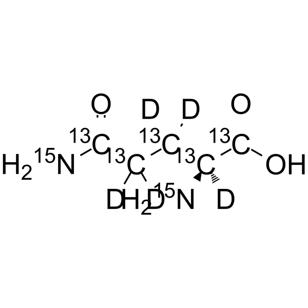 L-谷氨酰胺 13C5,d5,15N2结构式