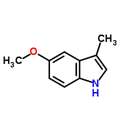 5-甲氧基-3-甲基-1H-吲哚结构式