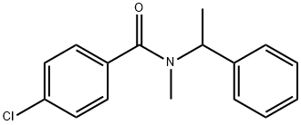 p-Chloro-N-methyl-N-(α-methylbenzyl)benzamide结构式
