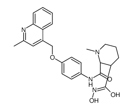 (2S,3S)-3-N-hydroxy-1-methyl-2-N-[4-[(2-methylquinolin-4-yl)methoxy]phenyl]piperidine-2,3-dicarboxamide结构式