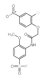3-[[2-(2-chloro-4-nitro-phenoxy)acetyl]amino]-4-methoxy-benzenesulfonyl fluoride结构式