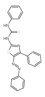 Thiourea,N-phenyl-N'-[4-phenyl-5-(2-phenyldiazenyl)-2-thiazolyl]- structure