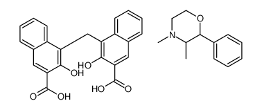 4,4'-methylenebis[3-hydroxy-2-naphthoic] acid, compound with (2S-trans)-3,4-dimethyl-2-phenylmorpholine (1:2) Structure