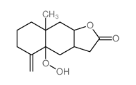 4a-hydroperoxy-8a-methyl-5-methylenedecahydronaphtho[2,3-b]furan-2(3H)-one结构式