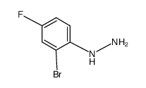 (2-bromo-4-fluorophenyl)hydrazine structure