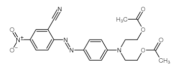 2-[[4-[(2-cyano-3-nitrophenyl)azo]-m-tolyl](2-acetoxyethyl)amino]ethyl acetate Structure