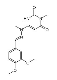3,4-dimethoxy-benzaldehyde methyl-(1-methyl-2,6-dioxo-1,2,3,6-tetrahydro-pyrimidin-4-yl)-hydrazone结构式