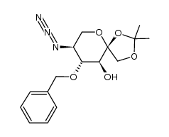 5-azido-4-O-benzyl-5-deoxy-1,2-O-isopropylidene-α-L-sorbopyranose Structure