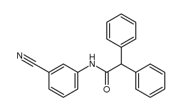 N-(3-cyanophenyl)-2,2-diphenylacetamide结构式