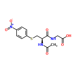 N-乙酰-S-(4-硝基苯基)半胱氨酰甘氨酸结构式