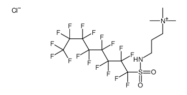 3-[[(十七氟辛基)磺酰]氨基]-N,N,N-三甲基-1-丙铵氯化物结构式