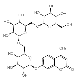 4-Methylumbelliferyl β-D-Gentotrioside Structure