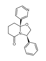 (3R,8aR)-5-oxo-3-phenyl-8a-(3-pyridyl)-2,3,6,7,8,8a-hexahydro-5H-oxazolo[3,2-a]pyridine结构式