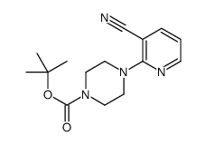 4-(3-氰基-2-吡啶基)-1-哌嗪甲酸叔丁酯结构式