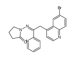 (Z)-1-(2-(6-溴喹啉-4-基)-1-(吡啶-2-基)亚乙基氨基)吡咯烷-2-酮结构式