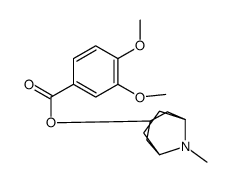 (8-甲基-8-氮杂双环[3.2.1]-3-辛基) 3,4-二甲氧基苯甲酸酯结构式