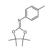 4,4,5,5-tetramethyl-N-(p-tolyl)-1,3-dioxolan-2-imine结构式