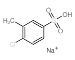 Benzenesulfonic acid,4-chloro-3-methyl-, sodium salt (1:1) Structure