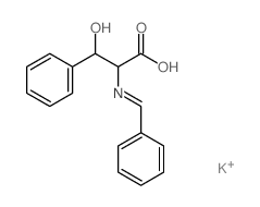 2-(benzylideneamino)-3-hydroxy-3-phenyl-propanoic acid结构式